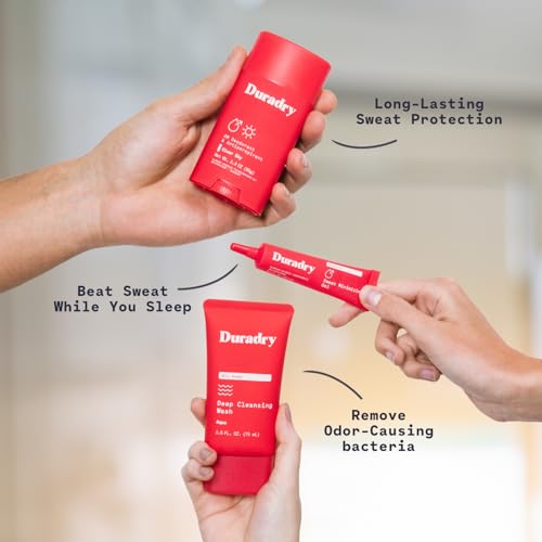 Duradry 3-Step Protection System - Prescription Strength Antiperspirant Deodorants Specially Formulated For Excessive Sweating or Hyperhidrosis. Block Sweat and Odor