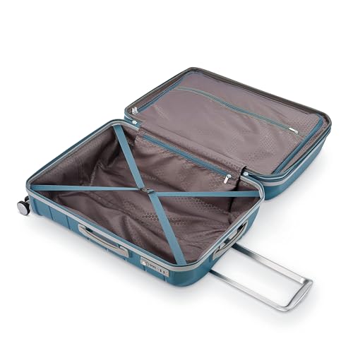Image of Samsonite Freeform Hardside Expandable with Double Spinner Wheels, Dark Teal, Checked-Large Spinner, Freeform Hardside Expandable Luggage With Spinners