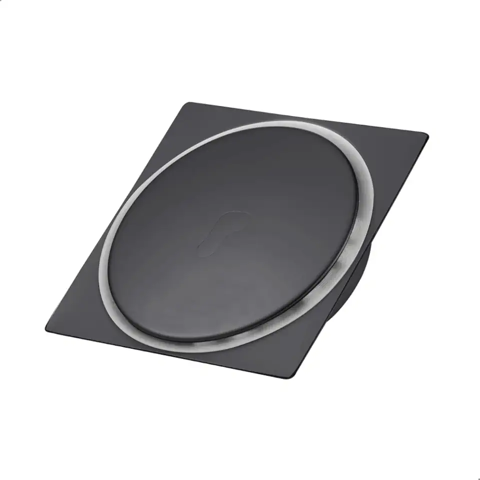 SOFTINOX Ralo Sistema Click 10x10 Black Matte Aço Inox Para Banheiro