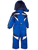  WebWeber Schneeoverall Skioverall Schneeanzug Skianzug Winteranzug Kinder Ski Snowboard Outdoor (80, Blau)