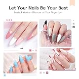 PEACECOLOR 33PCS Gel Nail Polish Set with Lamp and Drill Starter Kit, 20 Colours White Brown Red Gel Polish with Glossy Matte Silvery Top Base Coat Manicure Art Decorations Home DIY for Women Beginner - Image 3