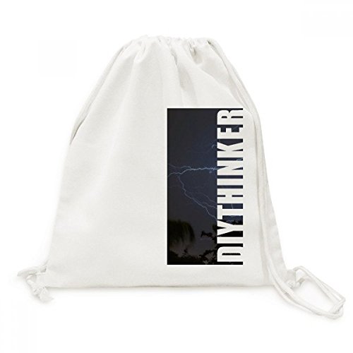 Sac voyage toile robuste Nuit Noire à cordons de serrage ergonomiques