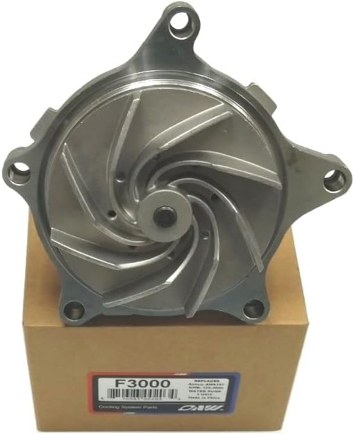 OAW F3000 Engine Water Pump w/Metal Impeller for Ford 6.4L-V8 Powerstroke Diesel on 2008 2009 2010 F250 F350 F450 F550 Super Duty Replace OE# 8C3Z-8501-C, 8C3Z-8501-B