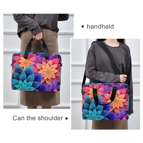 Funda para portátil con diseño Mandala Flowers Rainbow miniatura 2