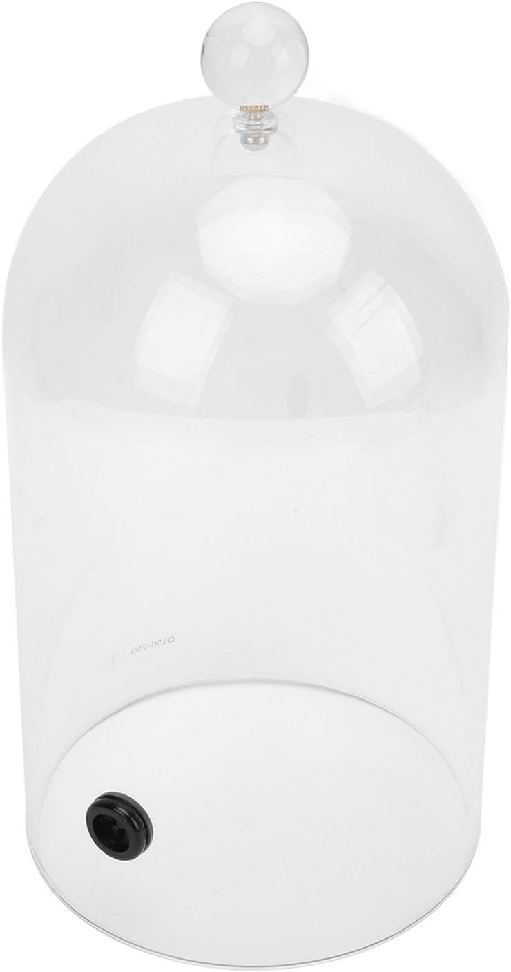 Acrylic Smoking Cloche Dome Cover Lid with Specially Designed Smoked Hood, Suitable for Food and Drinks Show Case Kitchen Restaurant BBQ for Adding a Delicious Smoky Flavor (33cm)