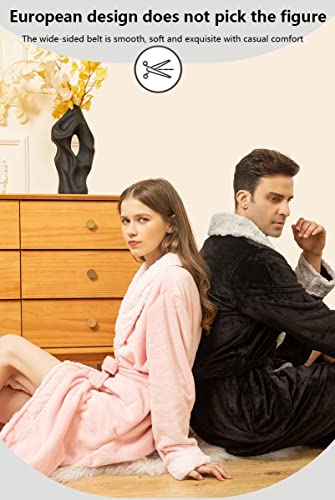 Regalos para mujeres y hombres bata de baño de invierno en talla grande 3XL túnica roja 6