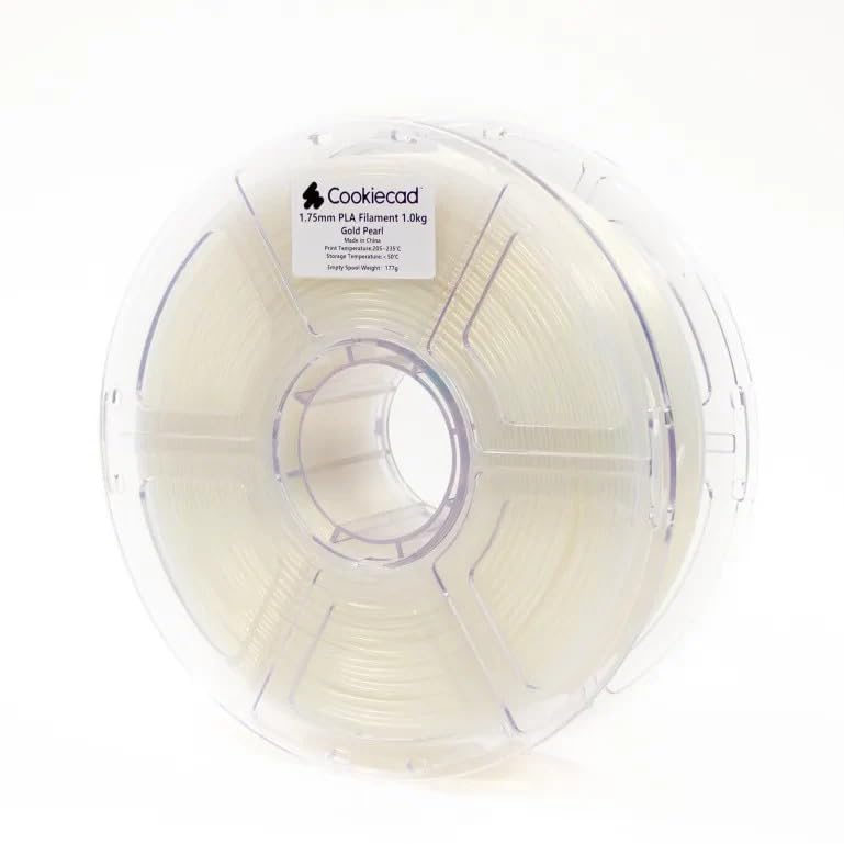 Image of Cookiecad PLA Filament 1.75mm 1kg Iridescent Glitter 3D Printer Filament - Gold Pearl PLA