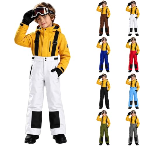 YRAETENM Snow Pants Kids Waterproof Adjustable Insulated Ski Bib Overalls - image 1
