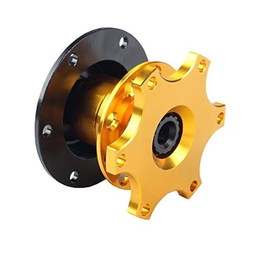 Triclicks Universal Car Snap-Off-ratt snabbstängning snabbkoppling 6 hål nav adapter boss kit (guld)