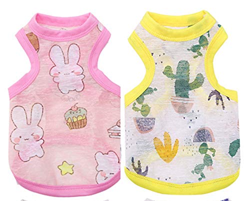 Pet Shirts Dog Shirt Breathable Sun Protection Clothing Thin Lightweight Dog Vest Air Conditioning Clothing Dog Sun-Proof Clothing Dog T-Shirt Cat Small And Medium Dog Puppy Clothes Teddy Bichon #TOP6