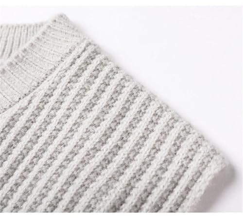 Men's Fashion V-Neck Knitted Pullover Street Style Striped Sleeveless Sweater Vest3