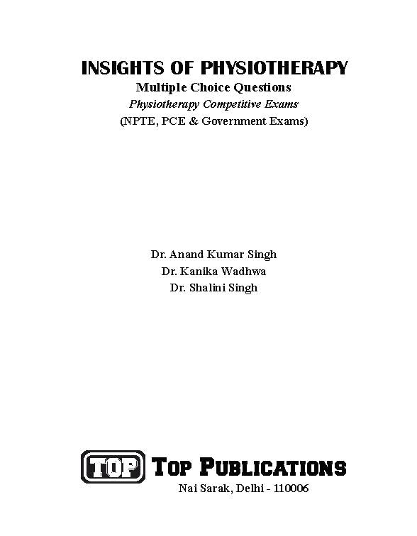 TOP Insights of Physiotherapy MCQ'S 1