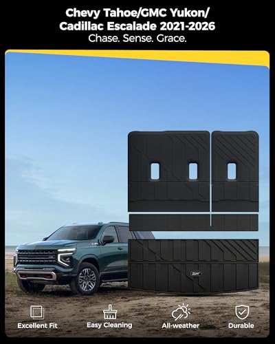 Image of 3W Cargo Liner & Seat Back Mats for Chevy Tahoe /Yukon /Escalade 2021-2026