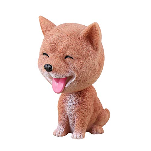 Amosfun Dashboard Nodding Heads Bobble Head Shiba Inu Dog Car Dash Puppy Simulation For Car Vehicle Cake Decoration Decor Home Decorative #TOP4