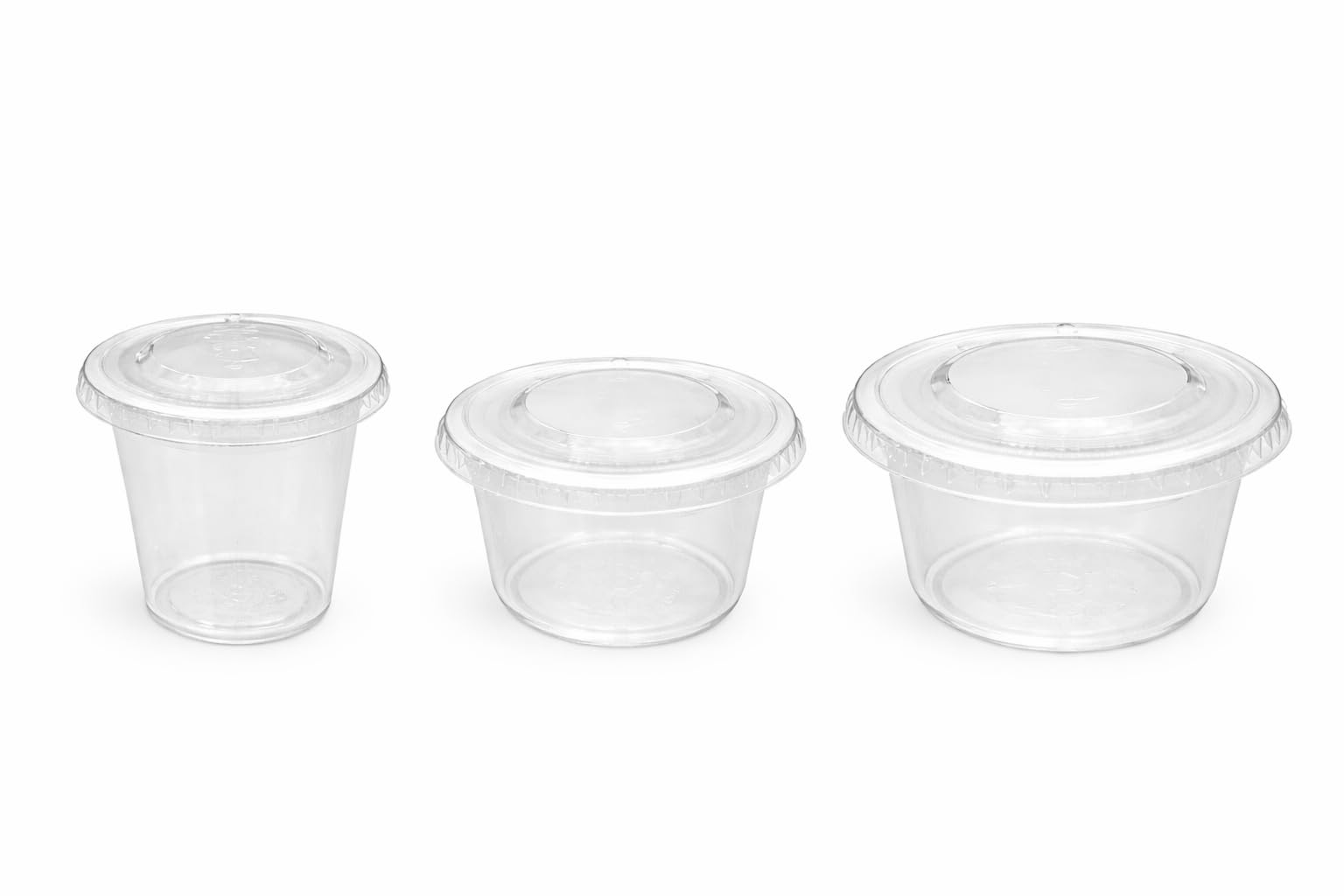 Salseros Plástico PET Transparente con Tapa – Mini Tapers de plástico 30ml 60ml 100ml – Envases Salsa Individuales Pack 100 300 1000 Unidades para Take Away Hostelería - 4