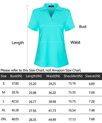 Vidusou Golf Clothes For Women,Golf Tennis Ball Games Shirts Royalweight Moisture Wicking Casual Polo Shirts For Women Short Sleeve Polo Shirts Sky Blue Xl #TOP5