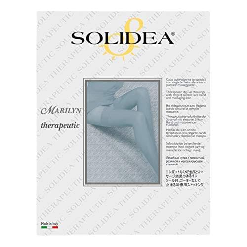 Bas Solidea Marilyn bout ouvert taille L bleu foncé