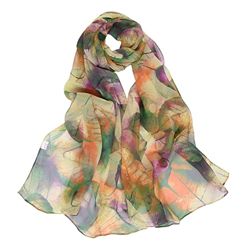 Genérico Pañuelos Cuello Mujer, Bufandas para Mujer Estampado Ligero Estampado Floral Bufanda Chal Bufandas De Moda Chales Y Chales Protectores Solares para Primavera