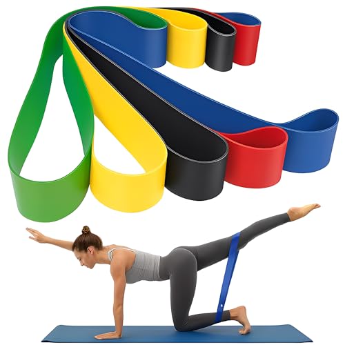 Kit 5 Faixas Elásticas para Exercícios Alongamento Pilates Yoga C...