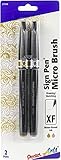 Pentel Arts Sign Pen Micro Brush, Gold & Silver Ink, 2-pk (SESF30BPXZ)