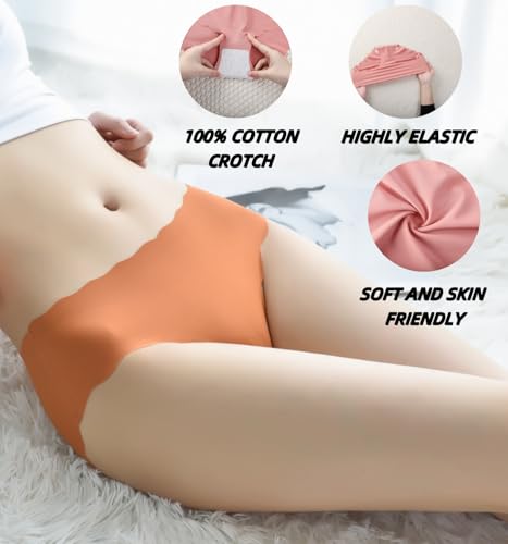 Teen Girls Seamless Panties Tagless Plain Soft Underwear Pack of 8 Multipack4