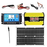 [Panneau solaire 12 ] Le kit complet de panneau solaire présente d'excellentes performances pour une longue durée de vie, étanche, difficile à casser, suffisamment solide et durable pour résister aux intempéries, fabriqué à partir d'un substrat en aluminium pour le panneau solaire.