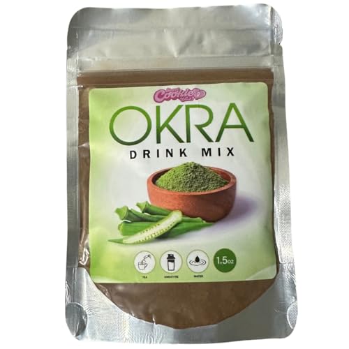 Cookie Wash Okra Supplement Drink Mix - Okra Powder for Tea & Smoothies 3oz
