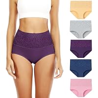 Senllori Ropa Interior de algodón de Talle Alto para Mujer,