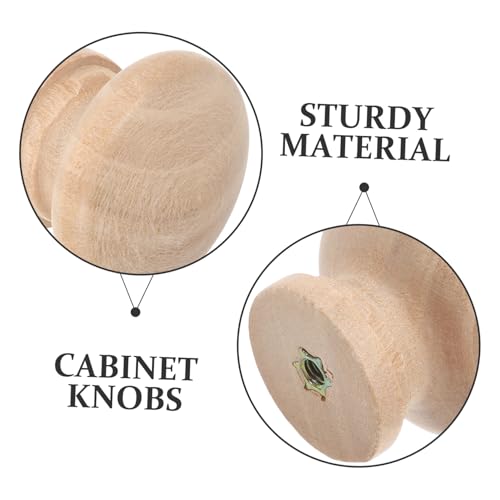 TOYANDONA 12個 木製キャビネットノブ 耐久性のある無垢材 ドレッサーノブ 引き出し取っ手 キッチン収納用 取り付け簡単 家具用丸型ハンドル