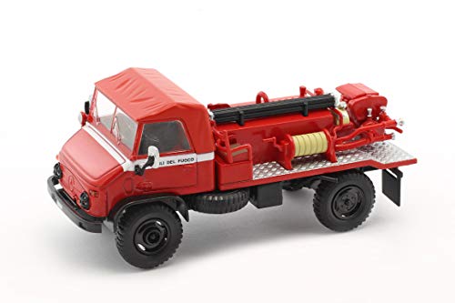 Preisvergleich Produktbild Atlas Mercedes-Benz Unimog 404 Feuerwehr rot 1:43
