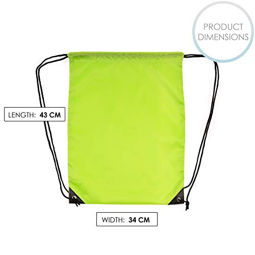 BRAMBLE Tassen met Trekkoord (43x34cm) - Verstevigde Hoeken - Duurzame Polyester Stof - Sporttas, Gymtas - Sport, Gym, School, Zwembad, Strand voor Kinderen & Volwassenen - Image 8