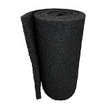 Aquatic Experts Classic Koi Pond Filter Pad COARSE – Black Bulk Roll Pond Filter Media, Rigid Ultra-