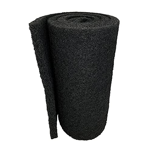 Aquatic Experts Classic Koi Pond Filter Pad Coarse – Black Bulk Roll Pond Filter Media, Rigid Ultra-Durable Latex Coated Fish Pond Filter Material Us (3/4" - 1" X 18" X 72") #TOP3