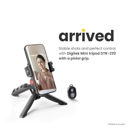 Image of Lightweight & Portable Mini Tripod, Ideal for Smartphones, Action Camera, DSLR & Camera for Comfortable & Longer Duration Shoot, with Smartphone Mount & Shutter Remote
