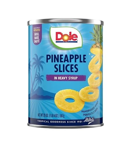 Dole Pineapple Slices in Heavy Syrup - Dole Canned Fruit - Rich Source of Vitamin C - 20 oz Can