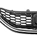 HECASA Front Bumper Grill Compatible with 2013 2014 2015 Honda Civic Sedan 71121TR3A01 HO1200216 (Grille) 71122TR3A01 HO1202109 (Molding) Honeycomb Bumper Hood Grille
