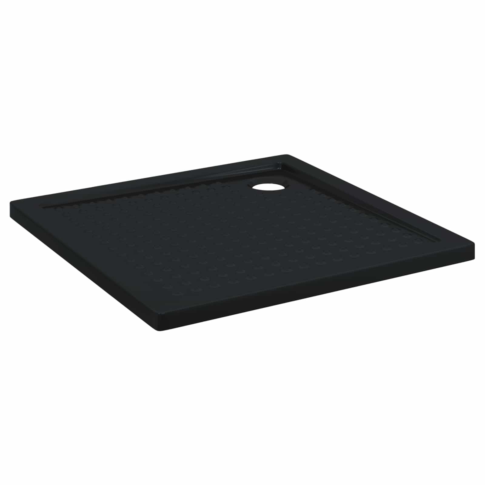vidaXL Półka prysznicowa z kropkami 90 x 90 x 4 cm ABS czarna