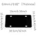Runseaway 4PCS Black Blank Metal License Plate Blanks, 12”x6” Aluminum Alloy Automotive Plates, Automotive Sublimation License Plates for Custom Design Work DIY Projects