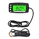 Runleader Digitales Motortemperaturmessgerät, grünes Hintergrundbeleuchtungsdisplay für Rasenmäher, Traktorgenerator, Motorrad, Kettensäge usw.