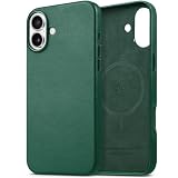 TUCCH Custodia per iPhone 16 Plus Magnete in Ecopelle Ricarica Wireless Antiurto Resistente ai Graffi Antiscivolo Protezione Copertura Ultrasottile per iPhone 16 Plus 5G 2024 - Verde Pino