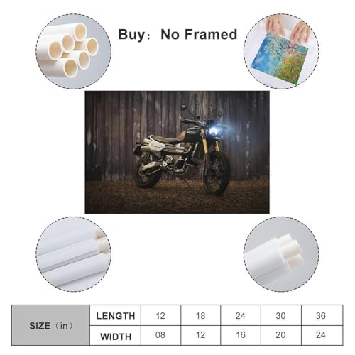 Poster Triumph Scrambler 1200 pour déco chambre vintage - 2