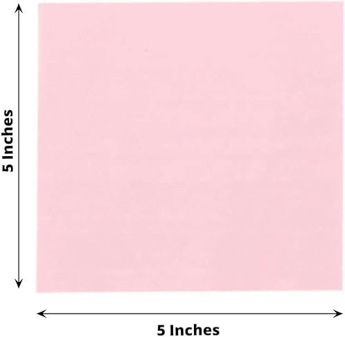 Miniatura 3 de Efavormart - Paquete de 50 servilletas desechables de papel de 2 capas de 5 x 5 pulgadas, color rosa, 5 x 5 pulgadas, 18 GSM