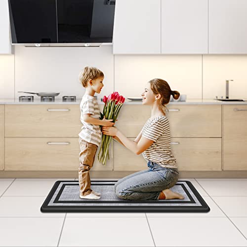 Mattitude Kitchen Mat And Rugs Cushioned Kitchen Mats ,17.3"X 39",Non-Skid Waterproof Kitchen Rugs And Mats Ergonomic Comfort Standing Mat For Kitchen, Floor Home, Office, Laundry , Black #TOP5