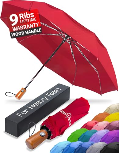 Image of Automatic Open Close Compact Travel Umbrella with Wind Vent Umbrella big size Lightweight Windproof Folding for men Women