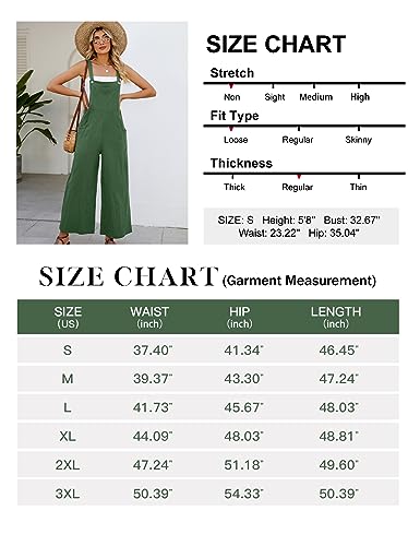 Flygo Women's Cotton Bib Overalls Wide Leg Loose Fit Jumpsuit Baggy Fashion Sleeveless Rompers (Coffee-Xl) #TOP5