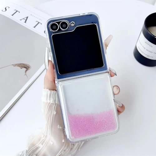 Coque Galaxy Z Flip 3 rose pliable antichoc avec perles