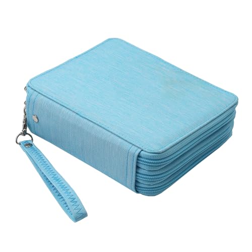 Image of Portable Colored 72 Slots Pencil case Organizer with Printing Pattern for Watercolor Pens, Pencil Case Organizer for Artist