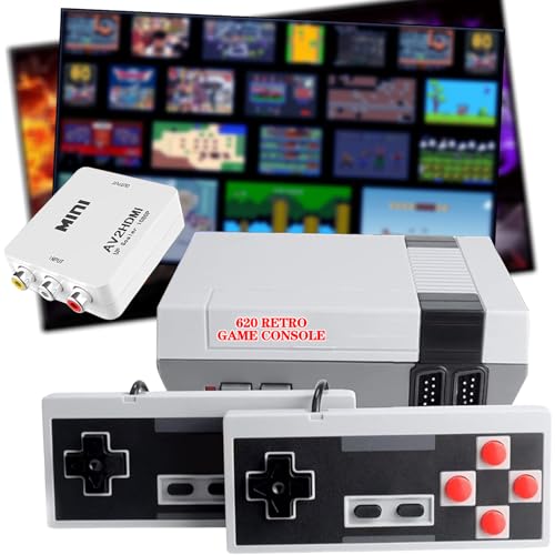 SHEPUDRUC Retro Gaming Console with 620+ Built-in Games, Classic Retro