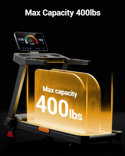 Image of CURSOR Treadmills for Home with 20% Incline, 400 lb Capacity & 8.7MPH Compact Folding Treadmill 3.5HP Brushless, 42.5 inch *16.1 inch Running Area & Shock Absorption for Running /Walking