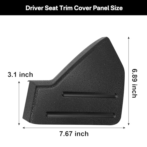 Driver Seat Trim Cover Left Panel Fits for 2009-2014 Ford F-150 9L3Z1661693CA Black by Earthtec - Image 2